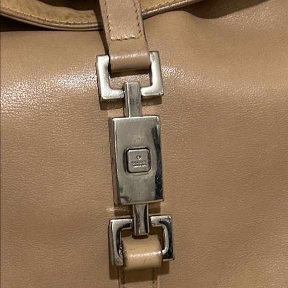 Gucci Jackie Piston Lock Tan Leather Shoulder Bag - Picture 2 of 15